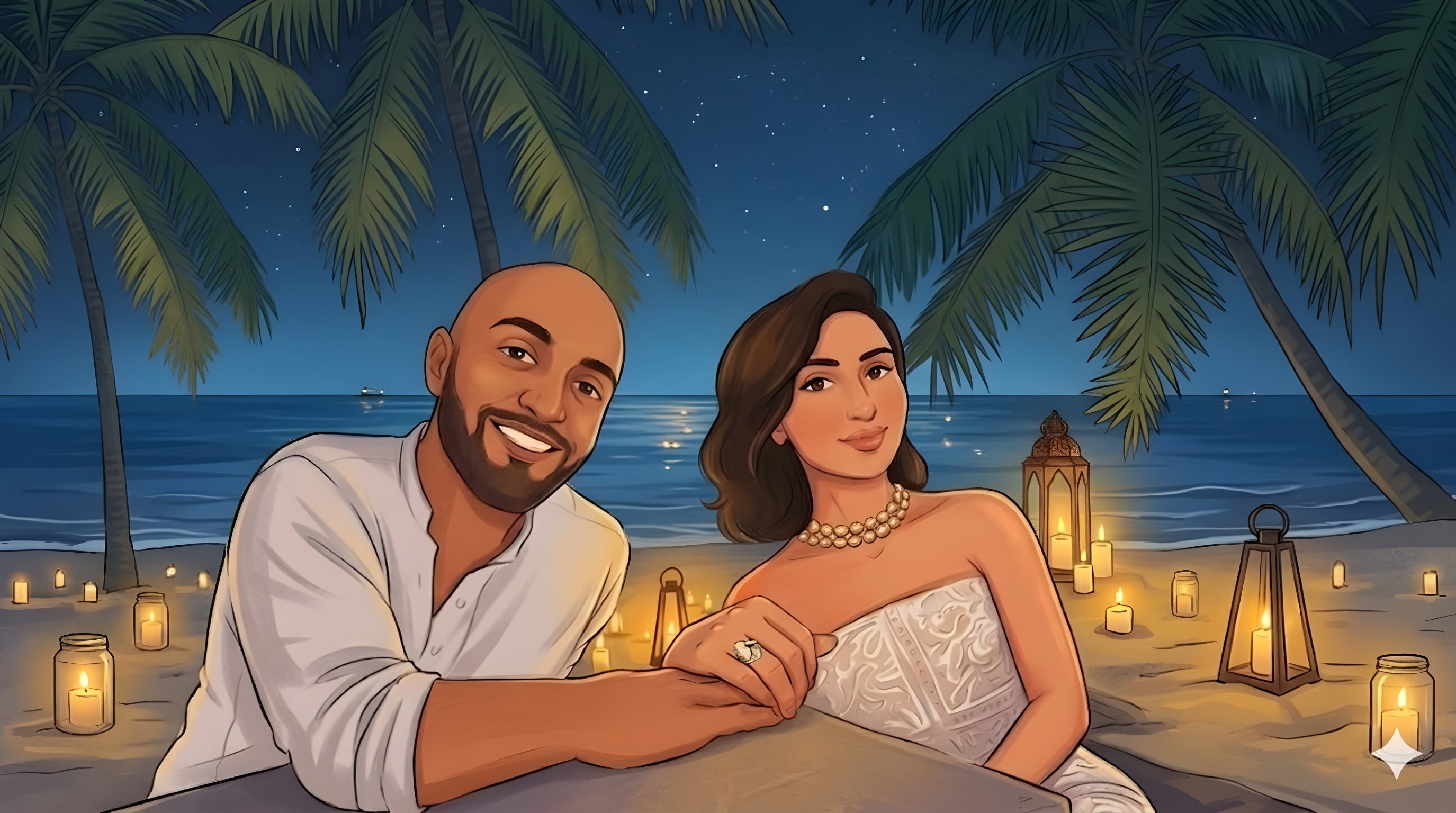 Aman and Sunil — illustrated save the date, Goa